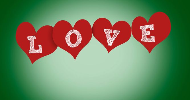 hearts with text