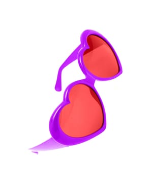 Red with pink glasses