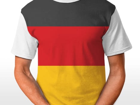 german t-shirt isolated on white
