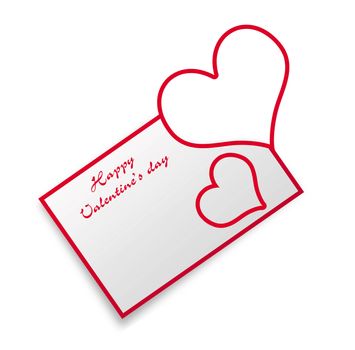 empty post card, isolated on illustration background