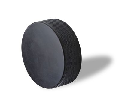 hockey puck isolated on white background