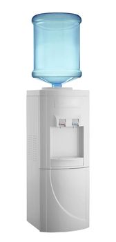 White cooler with water bottle
