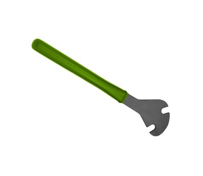 Green wrench isolated on white