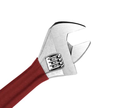 Adjustable wrench isolated on white background