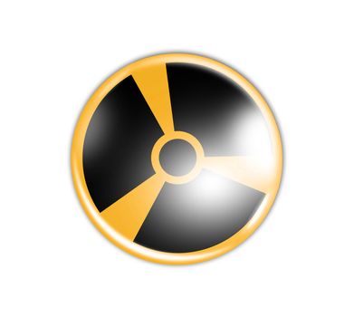 Radiation sign in circle