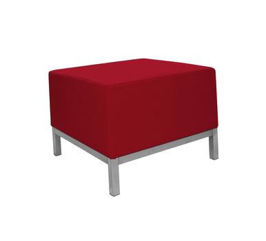 Red sofa isolated on white background
