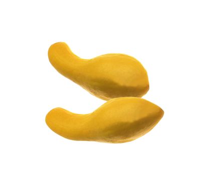 butternut squashes on white background