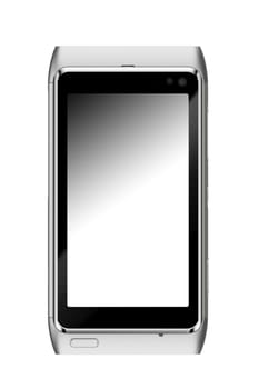 Smartphone isolated on white
