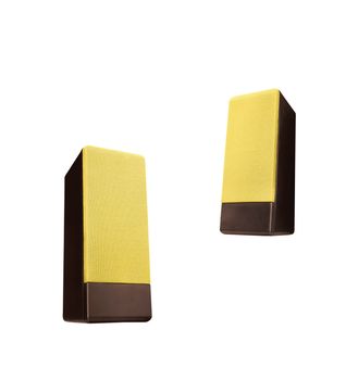 two speaker on white background