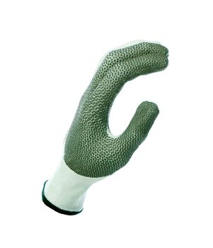 Green work glove isolated on a white background