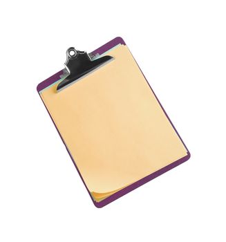Tablet whith color papper isolated on white