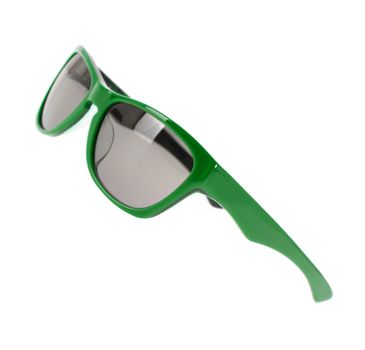 Green sunglases isolated on white