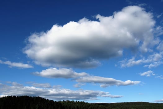 Blue sky with clouds