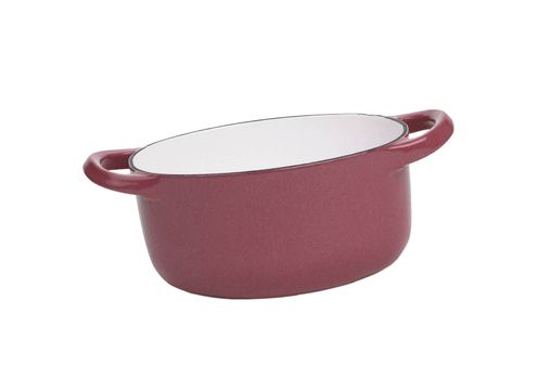 Dark red pan isolated