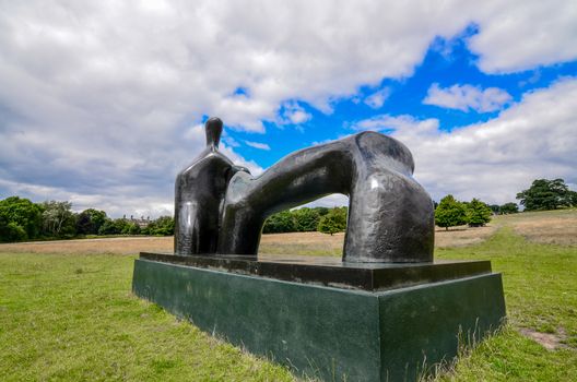 Wakefield-England July-2016 Yorkshire Sculpture Park, Internationally exhibition in the UK, This Season: "Not Vital", Editorial photo