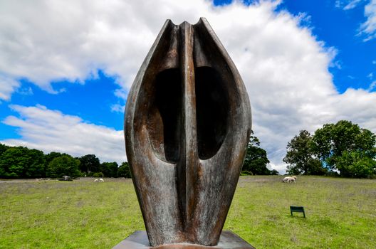 Wakefield-England July-2016 Yorkshire Sculpture Park, Internationally exhibition in the UK, This Season: "Not Vital", Editorial photo