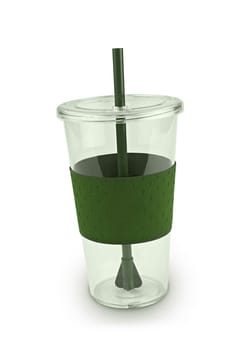Green plactic cup