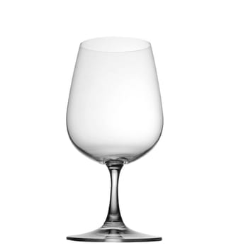 Empty wine glass, isolated on a white