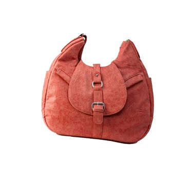 Red women bag isolated on white background