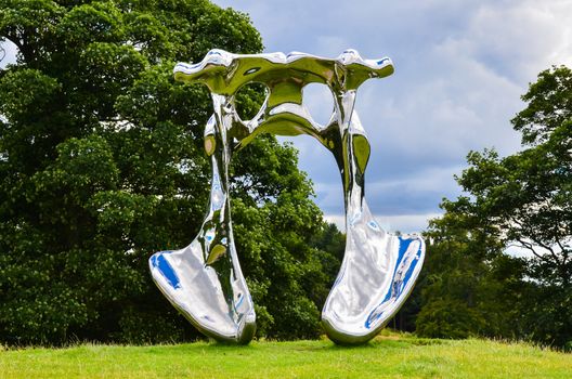 Wakefield-England July-2016 Yorkshire Sculpture Park, Internationally exhibition in the UK, This Season: "Not Vital", Editorial photo