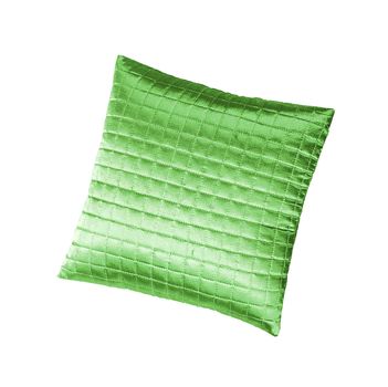 Green pillow isolated on white