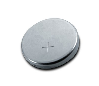 small battery isolated on white with clipping path