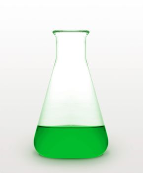 Test-tubes isolated on white. Laboratory glassware