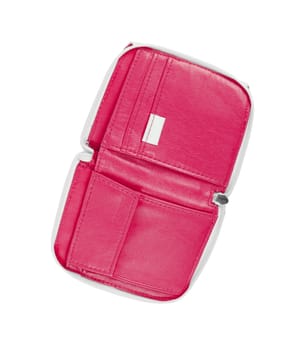 red purse on a white background