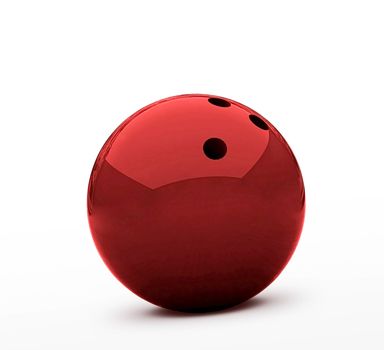 Red bowling ball
