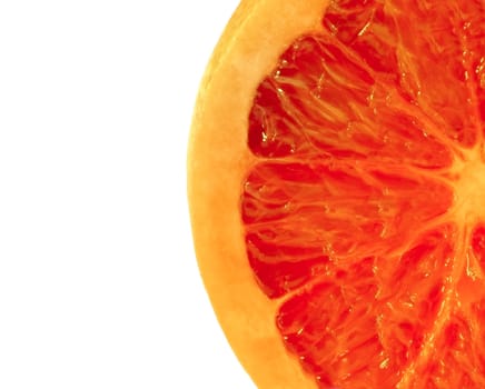 Slice of grapefruit isolated