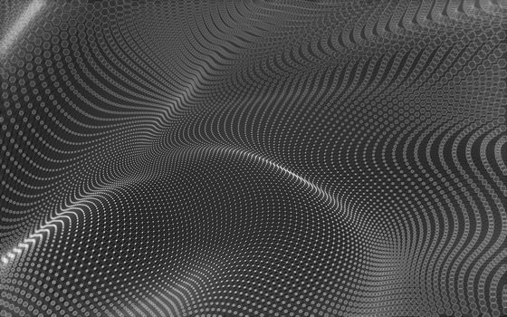 Abstract polygonal space low poly dark background with connecting dots and lines. Connection structure. 3d rendering