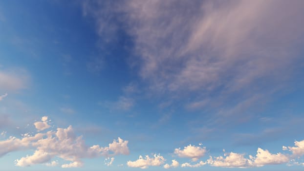 Cloudy blue sky abstract background, blue sky background with tiny clouds, 3d rendering

