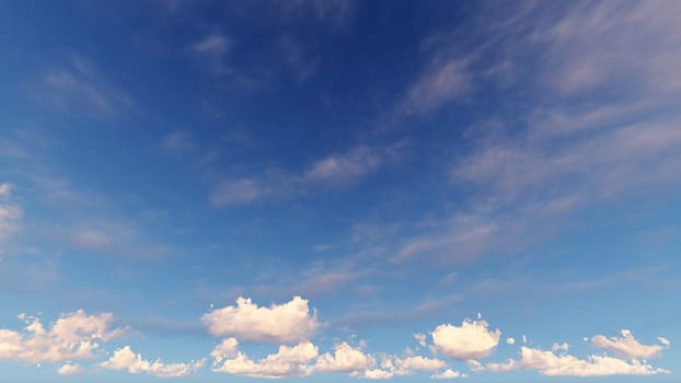 Cloudy blue sky abstract background, blue sky background with tiny clouds, 3d rendering

