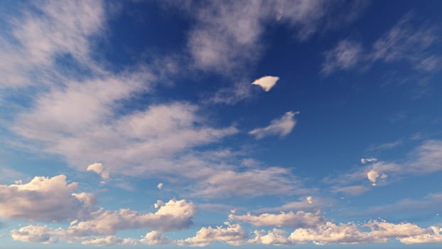 Cloudy blue sky abstract background, blue sky background with tiny clouds, 3d rendering

