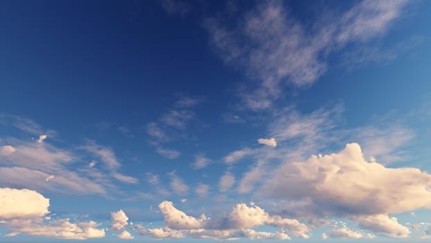 Cloudy blue sky abstract background, blue sky background with tiny clouds, 3d rendering

