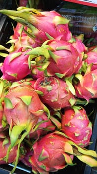 Thai Dragon fruit at the market for sales