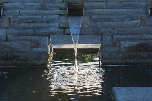 Water supply for a garden pond.