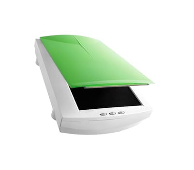 Scanner close up shot, business concept
