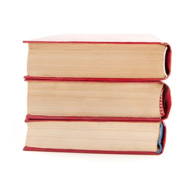 Heap of books isolated on white
