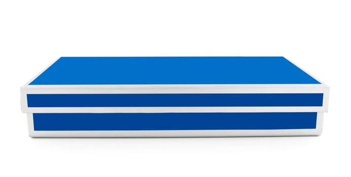Blue giftbox isolated on white