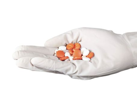 man holding tablets in hands