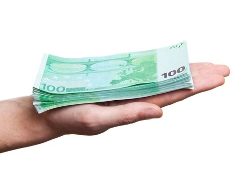 close up image of hand taking several bills