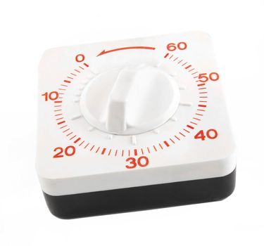Kitchen timer isolated on white