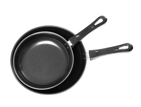 black pan's isolated on white