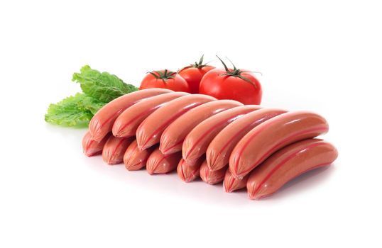 sausages with tomato and salad