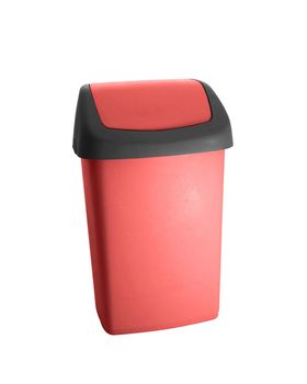 Red office trash