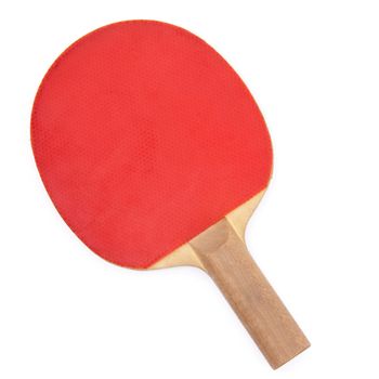 Ping pong paddle isolated on white