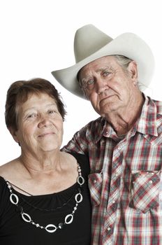 Mature married couple still enjoying each others company after many years of marriage and kids.