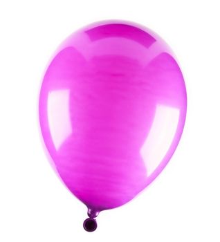 Vibrant pink balloon isolated on white