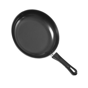 black pan isolated on white